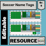 Soccer Name Tags Math