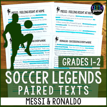Soccer Paired Texts: Messi and Ronaldo (Grades 1-2)