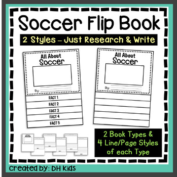 Preview of Soccer Report Book, Sports Research Writing Project, Physical Education