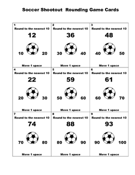 Soccer Rounding Game by Rencharee | Teachers Pay Teachers