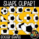 Soccer Shapes Clipart 2D SHAPES Sports Clipart Itsy Bitsy Clipart