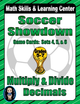 Preview of Soccer Showdown Game Cards (Multiply & Divide Decimals) Sets 4-5-6