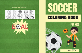Kids Soccer Sports Activity Coloring Set Graphic by Peekadillie