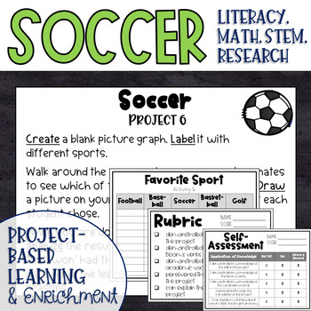 Preview of Soccer Sports Project Based Learning Enrichment and Makerspace Activities