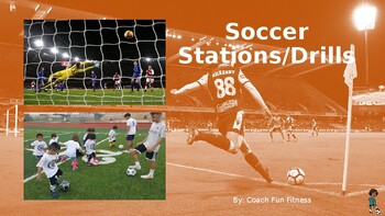 Preview of Soccer Stations PPT | Soccer Unit| K-5 PE Lesson Plan