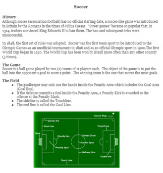 Soccer Rules For Pe Teaching Resources | TPT