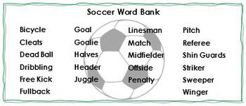 Soccer Vocabulary Crossword Puzzle Word Search Combo TPT