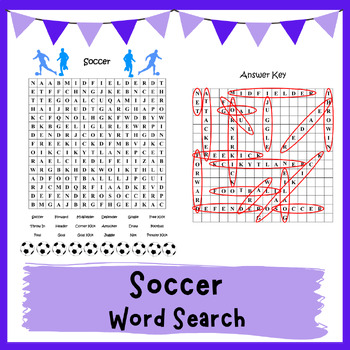 Preview of Soccer Word Search