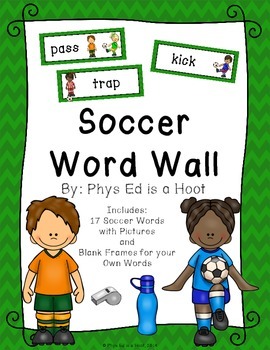 Preview of Soccer Word Wall Display