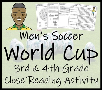 Preview of Soccer World Cup Close Reading Comprehension Activity | 3rd Grade & 4th Grade
