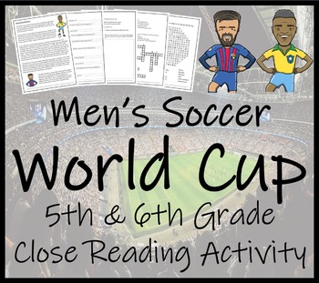 Preview of Soccer World Cup Close Reading Comprehension Activity | 5th Grade & 6th Grade