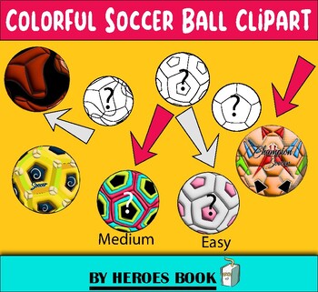 Preview of Soccer balls Design Cartoon Clip Art - Art Activities -Coloring Balls