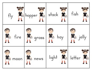 Soccer theme Compound word maker memory by Mary Schmidt | TPT