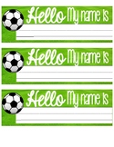 Soccer themed name tags FREEBIE