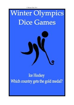 Preview of Sochi Winter Olympics Math Dice Games Ice Hockey 2014 3rd 4th 5th 6th