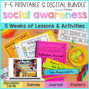 Preview of Social Awareness, Empathy, Conflict Resolution - Social Skills Lessons for 3-5