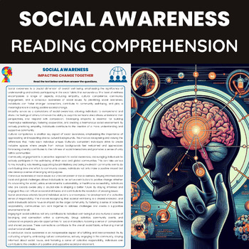 Preview of Social Awareness Reading Comprehension Worksheet | Social Emotional Learning