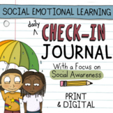 Social Awareness SEL Daily Check-In Journal: Empathy, Soci