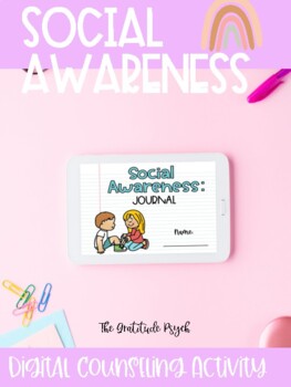 Preview of Social Awareness Social Cues Digital Counseling Activity
