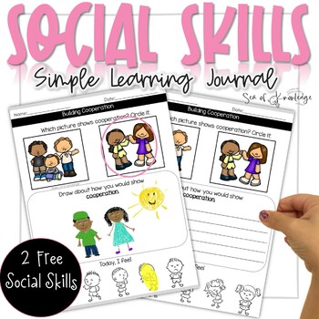 Preview of Social Behavior Skills Lesson Plans | FREE SEL Workbook | Early Learners
