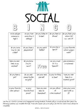 Preview of Social Bingo