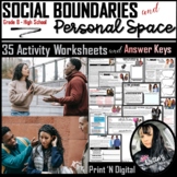 Social Boundaries and Personal Space Activity Worksheets and KEYS