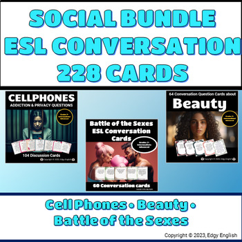 Preview of Social Bundle ESL Conversation Cards - Speaking Activity