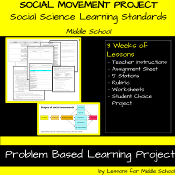 Preview of Social Change/Movements: Middle School Social Studies/ELA PBL