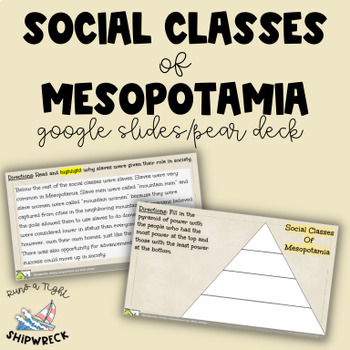 Preview of Social Classes of Ancient Mesopotamia Interactive Pear Deck Google Slides
