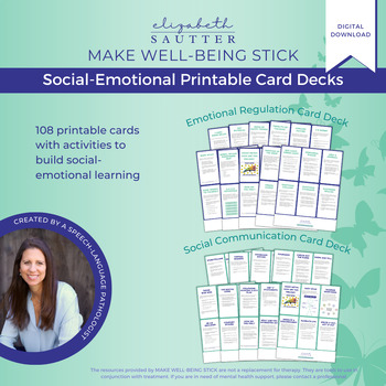 Preview of Social-Emotional Printable Card Decks