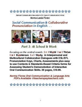 Preview of Social Communication & Collaborative Pronunciation At School & Work