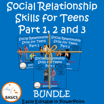 Preview of Social Communication and Relationships Skills for Teens - Parts 1, 2, & 3 Bundle