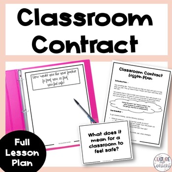 Preview of Social Contract for Middle School Classroom Management