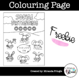 Social Distancing Coloring Page