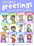Social Distancing Daily Greetings Posters