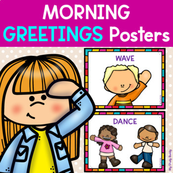 Preview of Morning Greeting Choices Posters with Social Distancing Option