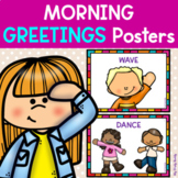 Morning Greeting Choices Posters with Social Distancing Option