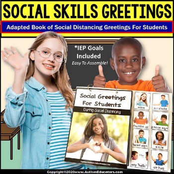 Preview of Social Skills Appropriate Peer Greetings Adapted Book for Special Education