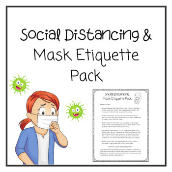 Preview of Social Distancing Greetings & Mask Etiquette Pack