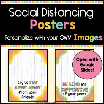 Preview of Social Distancing Posters - Rainbow 