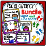 Social Distancing Signs and Line Spots Bundle