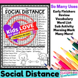 Social Distancing Word Search Activity : Early Finishers :