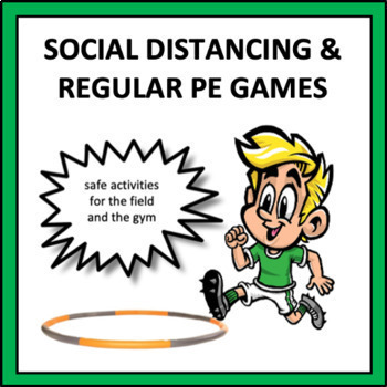 Preview of Social Distancing PE Games - safe activities for the gym and field