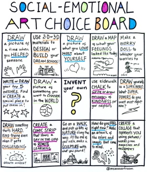 Preview of Social-Emotional Art Choice Board