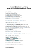 Social Emotional Learning: Outstanding Books for Children
