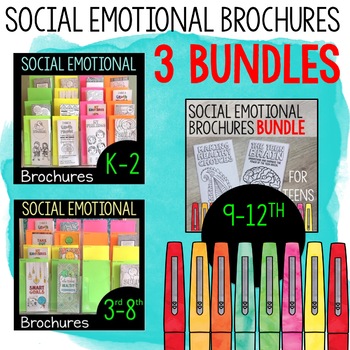 Preview of Social Emotional Brochures K-12th Mega Bundle