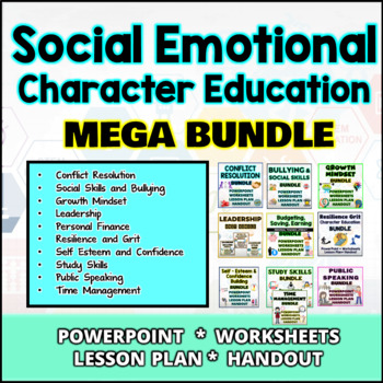 Preview of Growth Mindset Social Emotional Life Skills MEGA BUNDLE