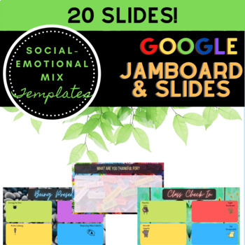 Preview of Social Emotional Check-Ins for Jamboard/Google Slides