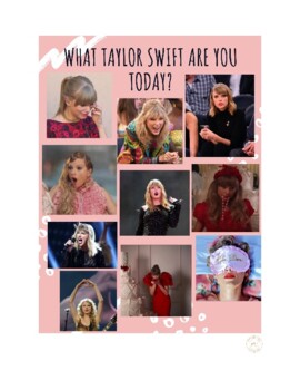 Preview of Social Emotional Daily Check-In Taylor Swift Edition