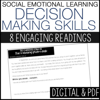 Preview of Social Emotional Learning - Decision Making Skills, SEL